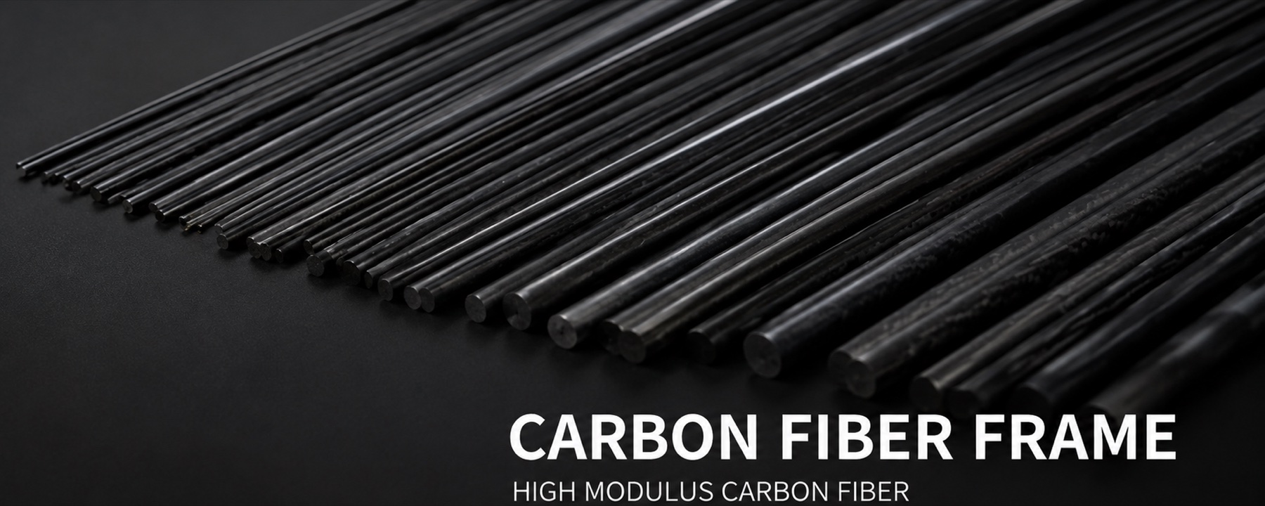 High-modulus carbon-fiber rods used for the butterfly frame